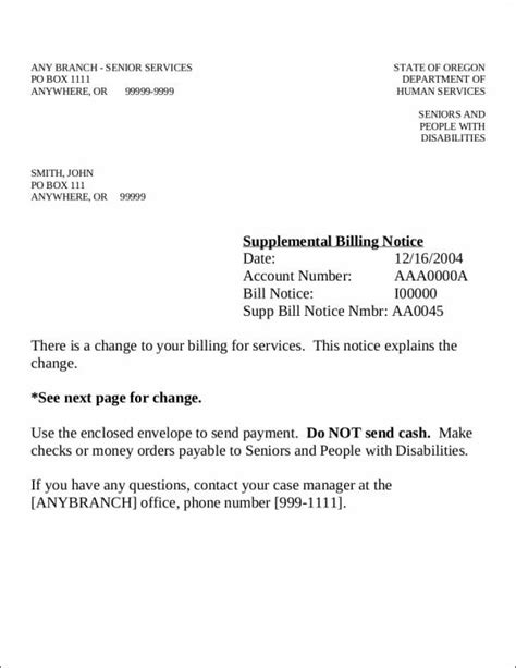 Billing Notice .